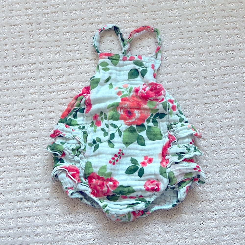 Angel Dear Floral Bubble Romper 12-18m